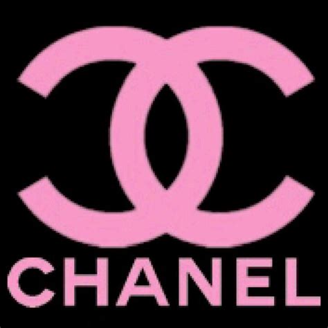 pink and black chanel logo